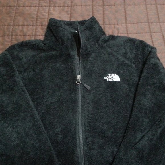 The North Face Jacket Fleece Sweater Sherpa Velour Womens Small Black Zip - Picture 4 of 15